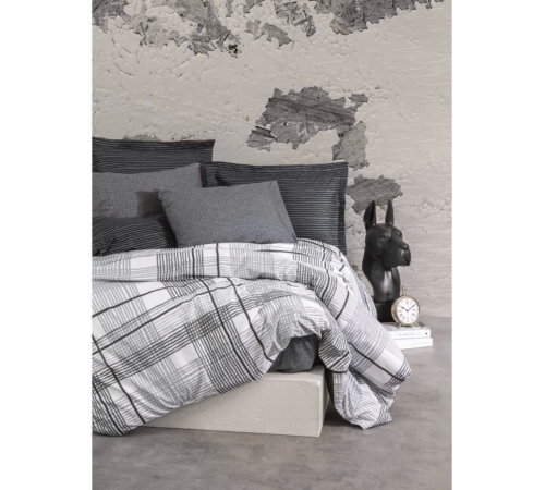 Cotton Box Tek Kişilik Modern Nevresim Takımı Will Antrasit