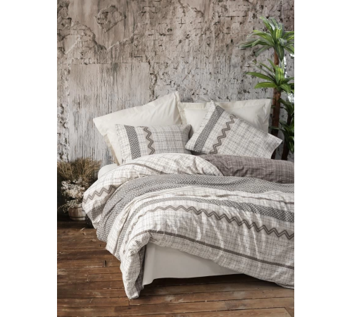 Cotton Box Toprak Aren Kahve Çift Kişilik Nevresim Takımı Cotton Box Toprak Aren Kahve Çift Kişilik Nevresim Takımı