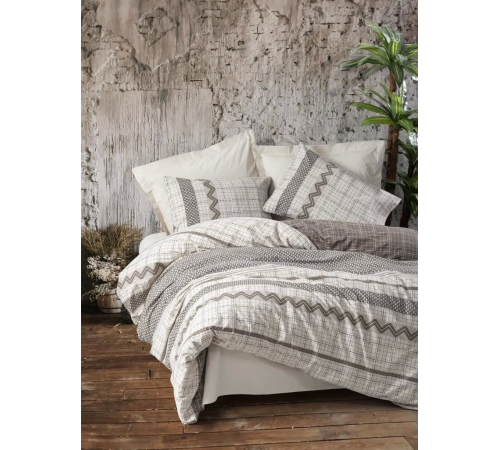 Cotton Box Toprak Çift Kişilik Nevresim Takımı Arlo Kahve Cotton Box Toprak Çift Kişilik Nevresim Takımı Arlo Kahve