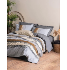 Cotton Box Toprak Çift Kişilik Nevresim Takımı Asel Antrasit