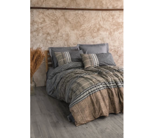 Cotton Box Toprak Çift Kişilik Nevresim Takımı Timbre Antrasit Cotton Box Toprak Çift Kişilik Nevresim Takımı Timbre Antrasit