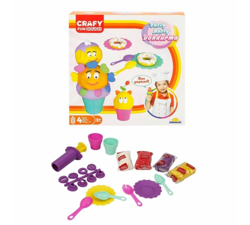 Crafy Buzzy Muzzy Dondurma Oyun Hamuru Seti 200 g 22 Parça Crafy Buzzy Muzzy Dondurma Oyun Hamuru Seti 200 g 22 Parça