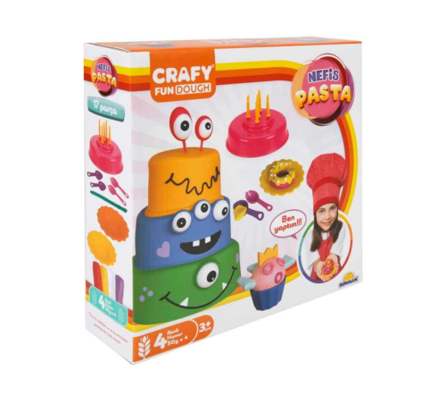 Crafy Nefis Pasta Oyun Hamur Seti 17 Parça 200 gr. Crafy Nefis Pasta Oyun Hamur Seti 17 Parça 200 gr.