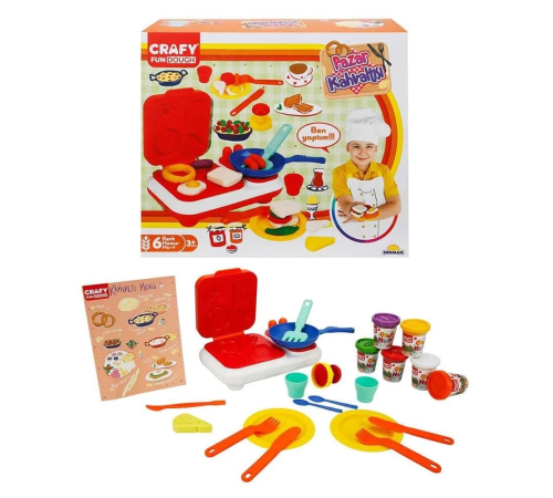 Crafy Pazar Kahvaltısı Oyun Hamuru Seti 300 g 23 Parça Crafy Pazar Kahvaltısı Oyun Hamuru Seti 300 g 23 Parça