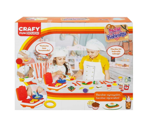 Crafy Pazar Kahvaltısı Oyun Hamuru Seti 300 g 23 Parça Crafy Pazar Kahvaltısı Oyun Hamuru Seti 300 g 23 Parça
