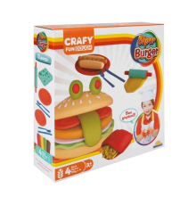 Crafy Süper Burger Oyun Hamuru Seti 200 gr. 12 Parça