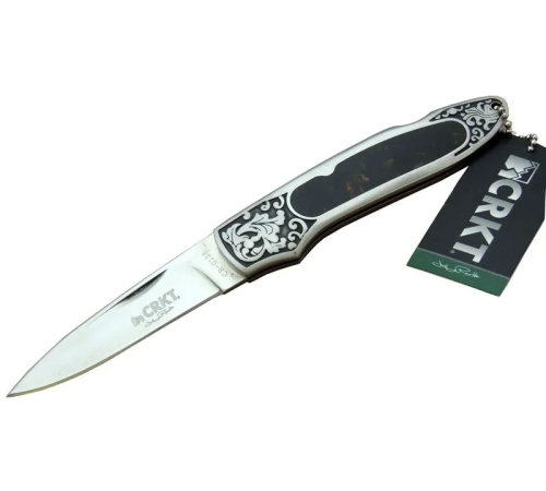 CRKT CR 0128 KHV Kamp Çakı 18 cm - Metal Desenli Sap, Kılıflı, Kutulu CRKT CR 0128 KHV Kamp Çakı 18 cm - Metal Desenli Sap, Kılıflı, Kutulu