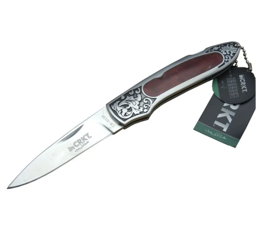 CRKT CR 0128 RD Kamp Çakı 18 cm - Metal Desenli Sap, Kılıflı, Kutulu CRKT CR 0128 RD Kamp Çakı 18 cm - Metal Desenli Sap, Kılıflı, Kutulu