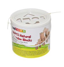 CS-8832 Natural Ahşap Blok Seti 50 Parça -Chiva