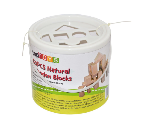 CS-8832 Natural Ahşap Blok Seti 50 Parça -Chiva CS-8832 Natural Ahşap Blok Seti 50 Parça -Chiva