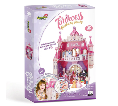 CubicFun Prenses Doğumgünü Şatosu 3D Puzzle - CUB/E1622H