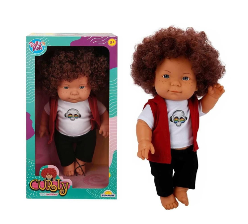 Curly Bebek Tulumlu Elbiseli Et Bebek 35 cm
