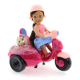 Cute Doll Mini Bebek ve Köpekli Mor Motorsiklet