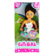 Cute Girl Kedi Figürlü Kumral Mini Bebek