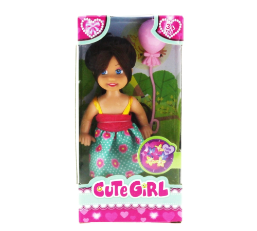 Cute Girl Pembe Balonlu Kumral Mini Bebek Cute Girl Pembe Balonlu Kumral Mini Bebek