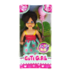 Cute Girl Pembe Balonlu Kumral Mini Bebek