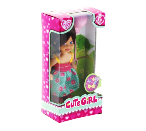 Cute Girl Pembe Balonlu Kumral Mini Bebek Cute Girl Pembe Balonlu Kumral Mini Bebek
