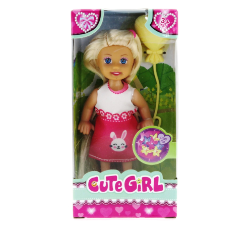 Cute Girl Sarı Balonlu Sarışın Mini Bebek Cute Girl Sarı Balonlu Sarışın Mini Bebek