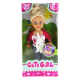 Cute Girl Tavşan Figürlü Sarışın Mini Bebek