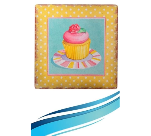 Decotown Duvar Panosu 40*40 Cup Cake Muffin Motifli Duvar Süsü Decotown Duvar Panosu 40*40 Cup Cake Muffin Motifli Duvar Süsü