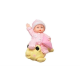 Decotown Hediyelik Sevimli Pembe Bebek Biblo Polyester Süs Eşyası