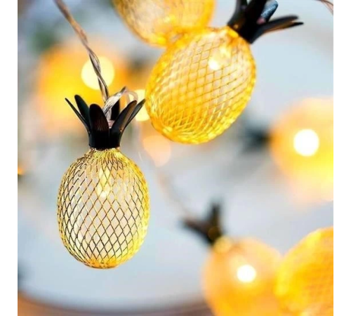 Dekoratif Pilli Pineapple Ananas Pilli Şerit Led Işık (1 Metre) Dekoratif Pilli Pineapple Ananas Pilli Şerit Led Işık (1 Metre)