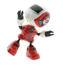 Dekoratif Sesli Işıklı Mini Sevimli Kırmızı Robot
