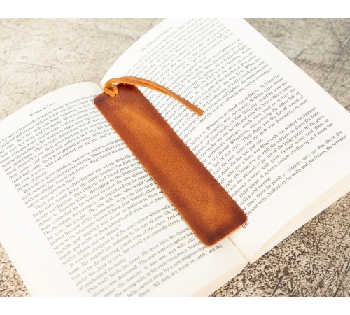 Deri Kitap Ayracı, Efektli Taba Deri Kitap Ayracı, Efektli Taba