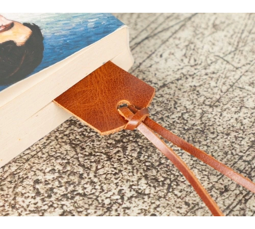 Deri Kitap Ayracı, Efektli Taba Deri Kitap Ayracı, Efektli Taba