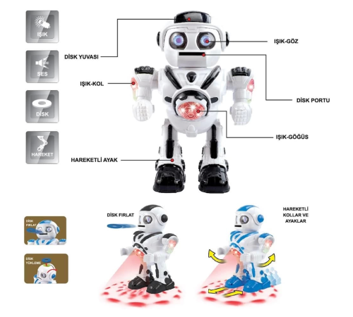 DF-6022 IŞIKLI VE MÜZİKLİ DİSK ATAN UZAYLI ROBOT DF-6022 IŞIKLI VE MÜZİKLİ DİSK ATAN UZAYLI ROBOT