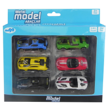 Die cast 6'Lı Metal Model Araçlar