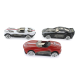 Die Cast Metal 3'lü Yarış Arabaları Siyah Araçlı