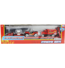 Die Cast Metal Tırlı ve Jeepli İtfaiye Seti