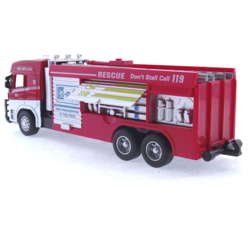 Die Cast Model Çek Bırak Merdivenli İtfaiye Kamyonu Die Cast Model Çek Bırak Merdivenli İtfaiye Kamyonu