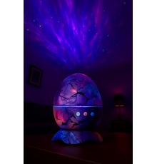 Dinozor Yumurtası Gece Masa Lambası Bluetooth Hoparlör Fm Radyo Led Lamba Galaxy Projektör Led Işık