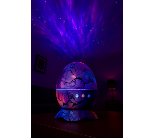 Dinozor Yumurtası Gece Masa Lambası Bluetooth Hoparlör Fm Radyo Led Lamba Galaxy Projektör Led Işık