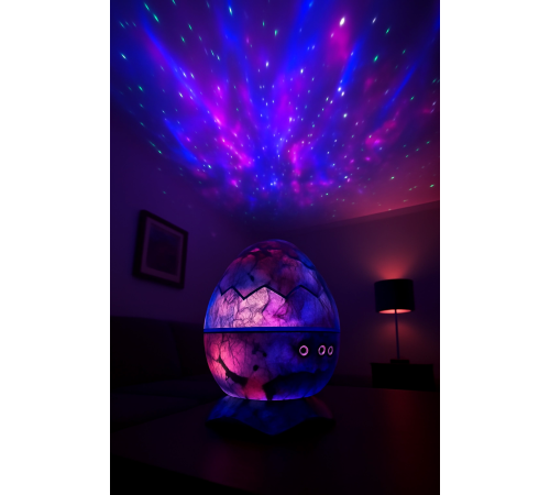 Dinozor Yumurtası Gece Masa Lambası Bluetooth Hoparlör Led Lamba Galaxy Projektör Led Işık