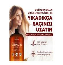 Dökülmeyi engelleyen yıkadıkça uzatan etkisiyle Dermatın Gingseng Shampoo X 3 adet