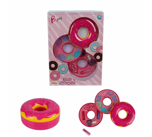 Donut Şekilli 2 Katlı Makyaj Güzellik Seti Donut Şekilli 2 Katlı Makyaj Güzellik Seti