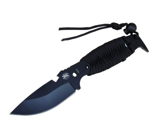 DPX Gear Assault 0238BK Kamp Bıçağı 22,5 cm - Siyah, Metal & İpli Sap DPX Gear Assault 0238BK Kamp Bıçağı 22,5 cm - Siyah, Metal & İpli Sap