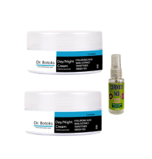 Dr Bot.oks Yaslanma Karşıtı Yüz Bakım Kremi 50 ml x 2 adet+Vücut Sızıları İçin Çörek Otu 30 ml
