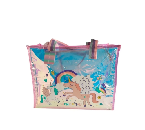 Dream Vest Şeffaf Hologram Unicorn Büyük Omuz Çantası Dream Vest Şeffaf Hologram Unicorn Büyük Omuz Çantası