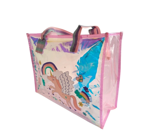 Dream Vest Şeffaf Hologram Unicorn Büyük Omuz Çantası Dream Vest Şeffaf Hologram Unicorn Büyük Omuz Çantası