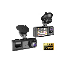 DV300 Yeni 3 Kameralı Araç İçi Kayıt Kamerası Trafik Recorder 2 İnç IPS Ekran Full HD 1080p