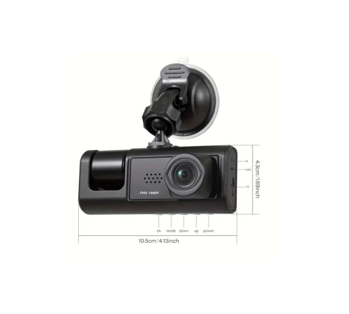 DV300 Yeni 3 Kameralı Araç İçi Kayıt Kamerası Trafik Recorder 2 İnç IPS Ekran Full HD 1080p DV300 Yeni 3 Kameralı Araç İçi Kayıt Kamerası Trafik Recorder 2 İnç IPS Ekran Full HD 1080p