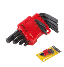 Edoni 120 mm 10 Parça Siyah 6 Köşe Alyan Seti