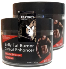 Eelhoe 2 Adet Belly Fat Burner Sweat Enhancer Kadınlara Özel Yağlara Parçalayıcı Kas Şekillendirme Kremi + 1 Hediy.e Jel GIZEY2-2:0388