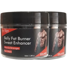 Eelhoe 2li Adet Belly Fatburner Sweat Enhancer Erkeklere Özel Kas Şekillendirme Kremi 100 ml