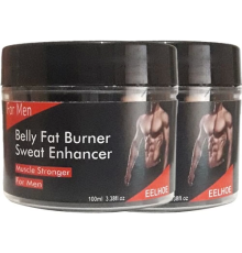 Eelhoe 2li Adet Belly Fatburner Sweat Enhancer Erkeklere Özel Yağlara Parçalayıcı Kas Şekillendirme Kremi TVIPOF-92-4:0387 100 ml
