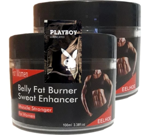Eelhoe 2li Belly Fat Burner Sweat Enhancer Kadınlara Özel Yağlara Parçalayıcı Kas Şekillendirme Kremi + 1 Hediy.e Jel KOZME:0388